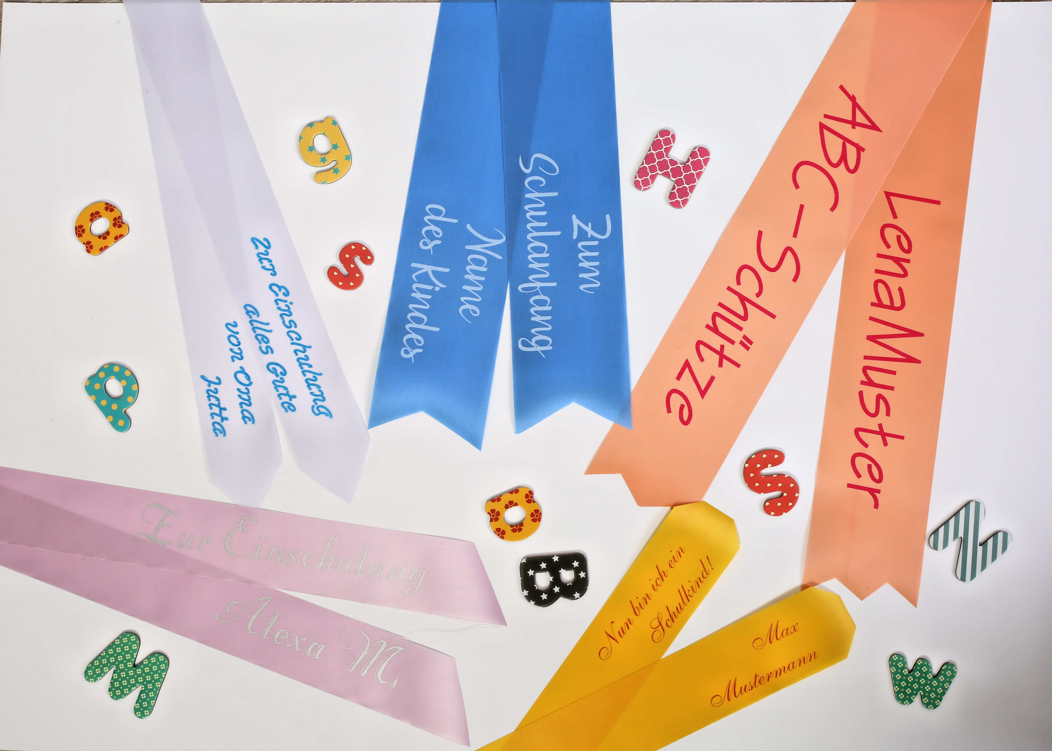 Schleifen Einschulung personalisierte Schleifen für die Zuckertüte oder Geschenke